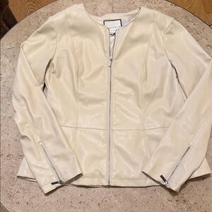 Soia & Kyo Off-White Leather Jacket